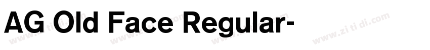 AG Old Face Regular字体转换